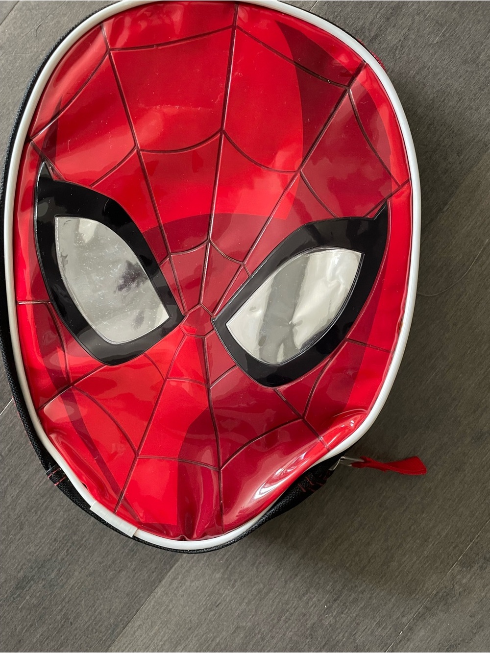 Boys Spider-Man Red Mask Insulated Lunch Tote Bag - Great Condition